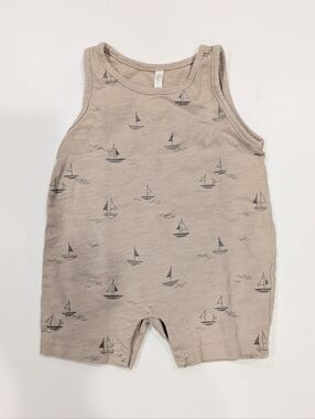 Rylee + Cru Tan Sailboat Baby Outfit 0-3m